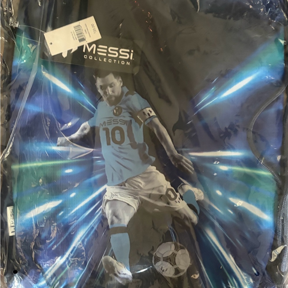 Messi Collection Blue Kids Drawstring Bag - Picture 2 of 4